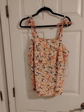 Sonoma Cream Floral Tie-Shoulder Camisole